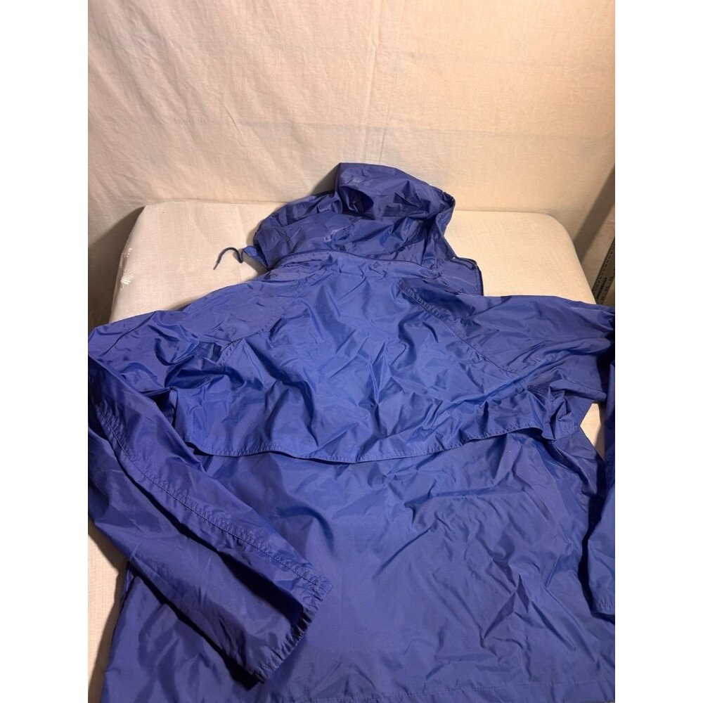 St John’s Bay Blue Hooded Windbreaker Jacket Men’s L Nylon Zip Lightweight - Picture 9 of 12
